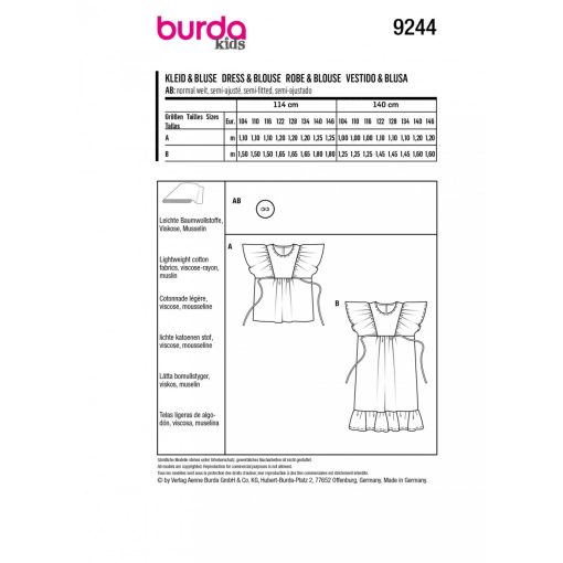 9244 Gyerek szabásminta