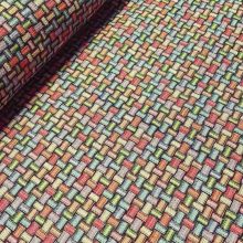 Jacquard Gobelin (szőtt) rattan mintás