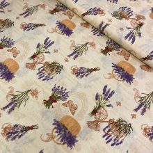 Pamutvászon levendulás kosárkás
