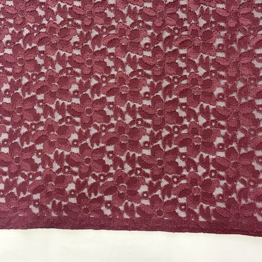 Csipke (elasztikus) bordó