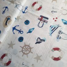 Pamutvászon On the beach, tengerészes