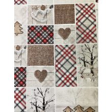 Karácsonyi loneta patchwork mintás