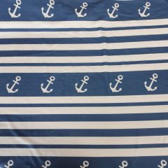 Viszkózjersey horgonyos csíkos 