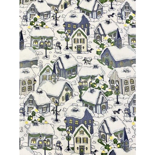 Karácsonyi pamutvászon Téli álom