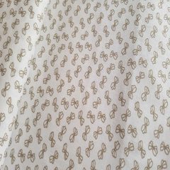 Pamutvászon masnis, fehér-khaky