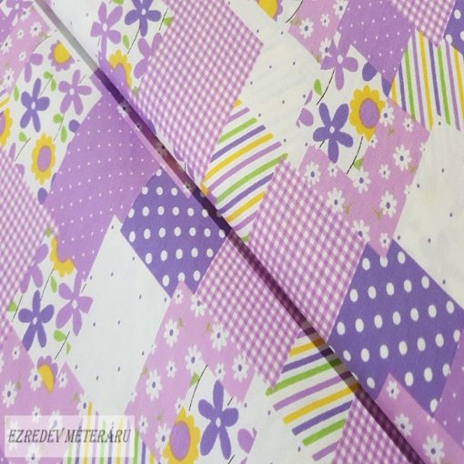 Mintás patchwork vásznak (Zweig) lila patchwork