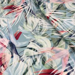 Jégjersey türkiz papagájvirágos