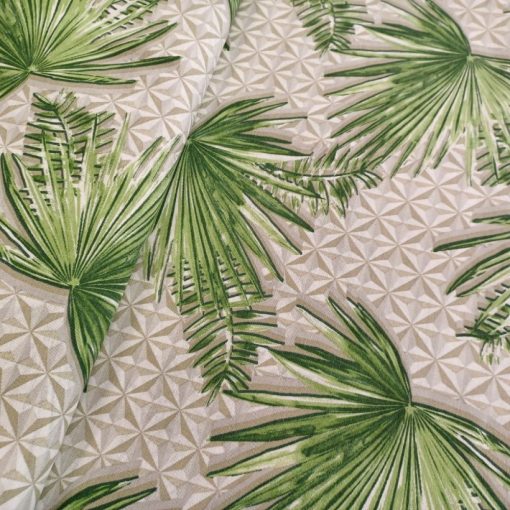 Trópusi legyező pálmás Loneta lakástextil vászon