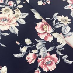 Poliészter jersey nagy virágos