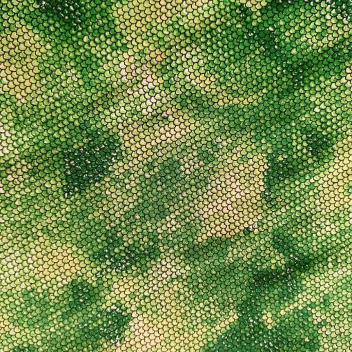 Batikolt márványos apró mintás pamutvászon, zöld