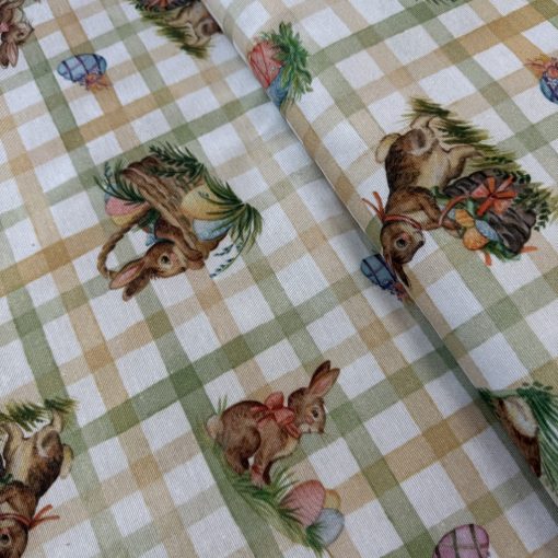 Húsvéti loneta kockás nyuszis