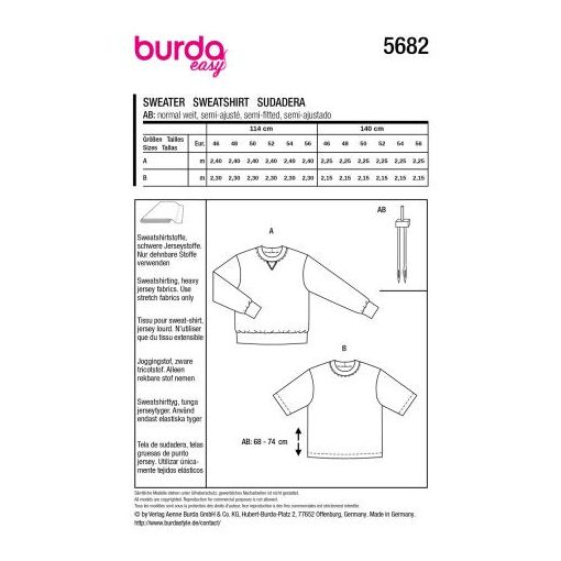 Burda szabásminta - 5682