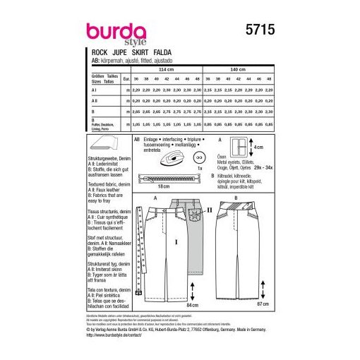 Burda szabásminta - 5715