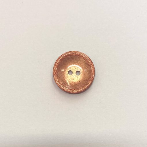 Gomb kétlyukú, 20 mm (32-es), rézvörös