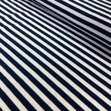 Viszkózjersey (1,8) sötétkék csíkos