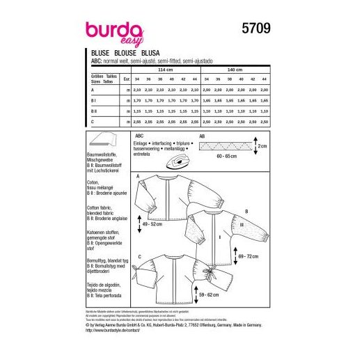 Burda szabásminta - 5709