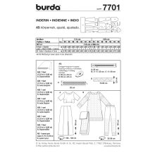 Burda szabásminta - 7701