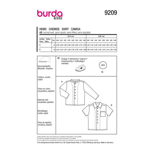 9209 Gyerek szabásminta