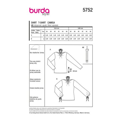 Burda szabásminta - 5752