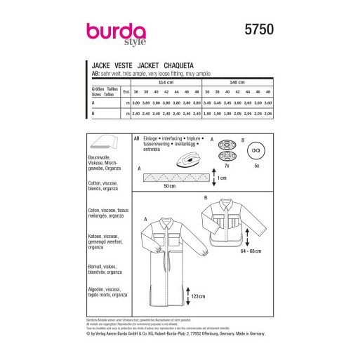 Burda szabásminta - 5750