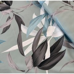 Latina pasztell szürke-türkiz leveles