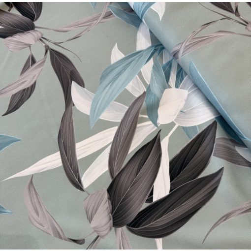 Latina pasztell szürke-türkiz leveles