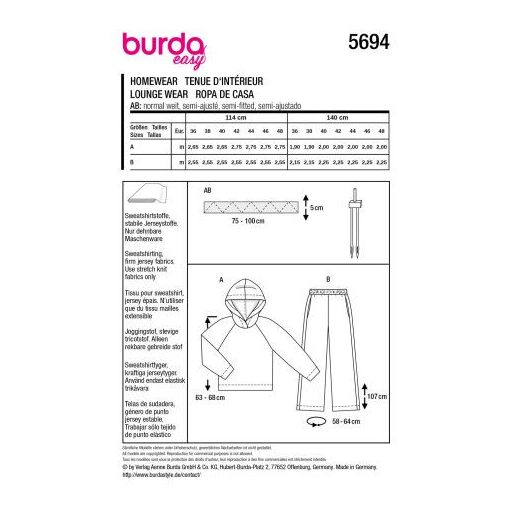 Burda szabásminta - 5694
