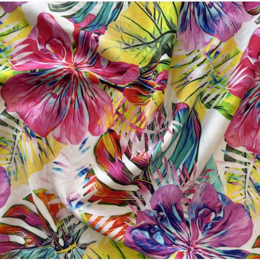 Flokon színes nagy virágos