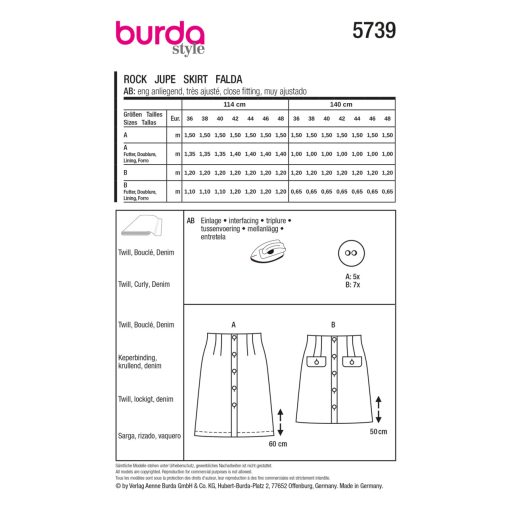 Burda szabásminta - 5739