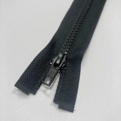 Műanyag bontható cipzár 75 cm sötétszürke