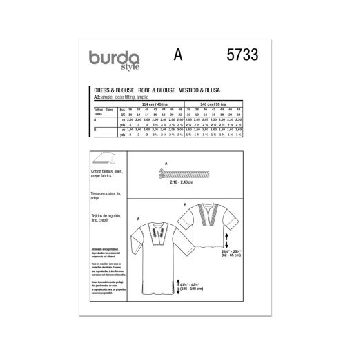 Burda szabásminta - 5733