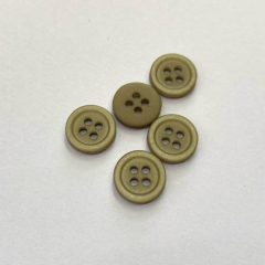Gomb négylyukú, 11 mm (18-as), khaky