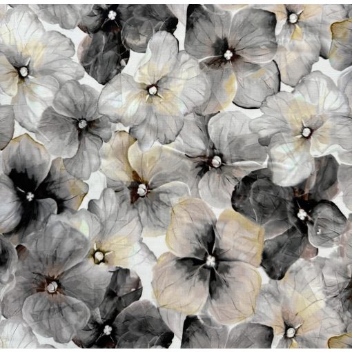 Flokon szürke virágos