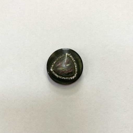 Gomb alulvarrós, 17 mm (26-os), sötétzöld