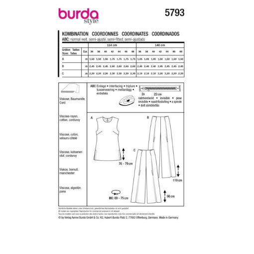 Burda szabásminta - 5793
