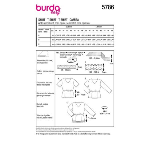 Burda szabásminta - 5786