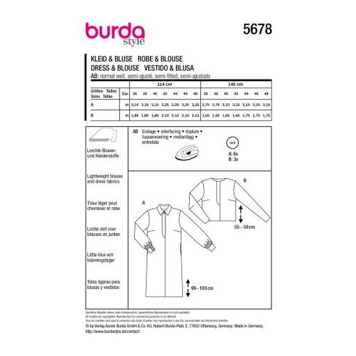 Burda szabásminta - 5678
