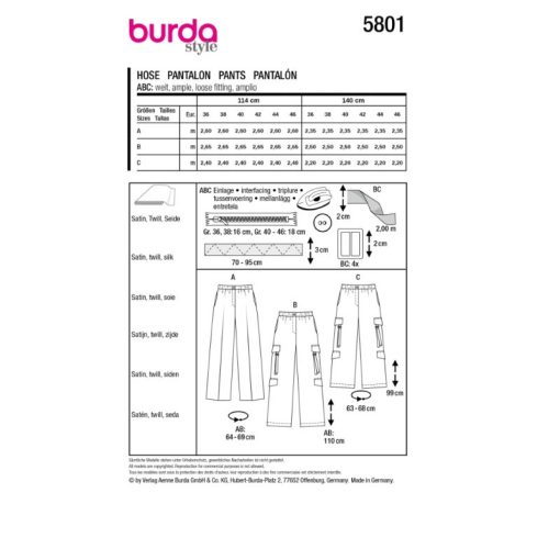 Burda szabásminta - 5801