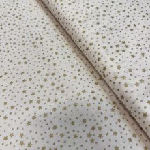 Karácsonyi csillagos vászon, ekrü