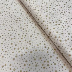 Karácsonyi csillagos vászon, ekrü