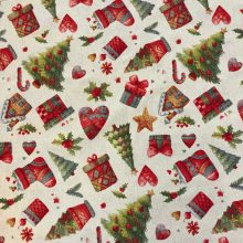 Karácsonyi loneta lurexes csizmás