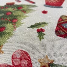 Karácsonyi loneta lurexes csizmás