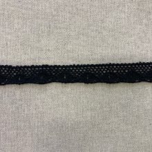 Pamut csipkeszalag, fekete