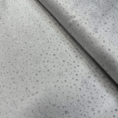 Karácsonyi damaszt ezüst hópihe, csillogós 