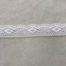 Pamut csipke szalag, fehér