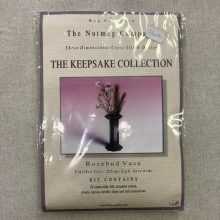 3D keresztszemes - Sötétkék váza