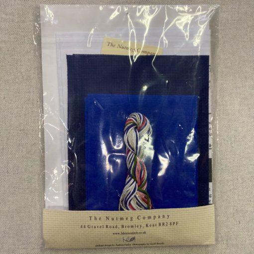 3D keresztszemes - Sötétkék váza