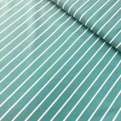 Puplin türkiz széles csíkos