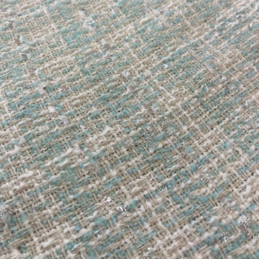 Chanel szövet csillogós türkiz