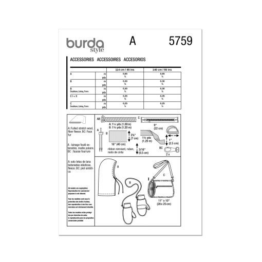 Burda szabásminta - 5759